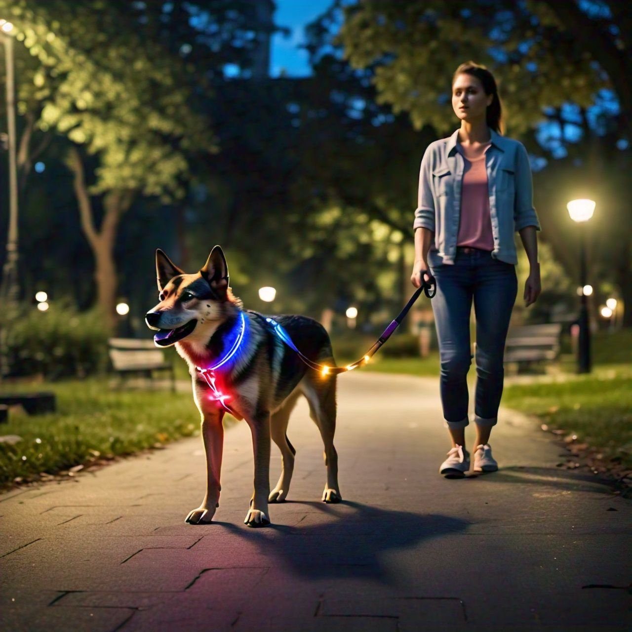 Retractable Dog Leashes with LED Lights